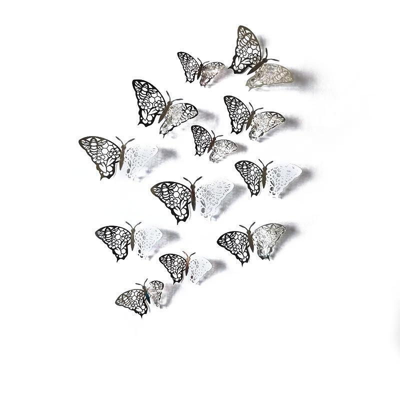 12X 3D Butterfly Wall Decals Stickers Removable Kids Nursery Decoration - 7604