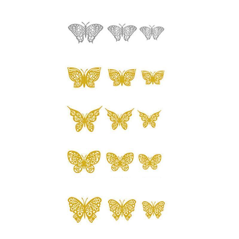 12X 3D Butterfly Wall Decals Stickers Removable Kids Nursery Decoration - 7606