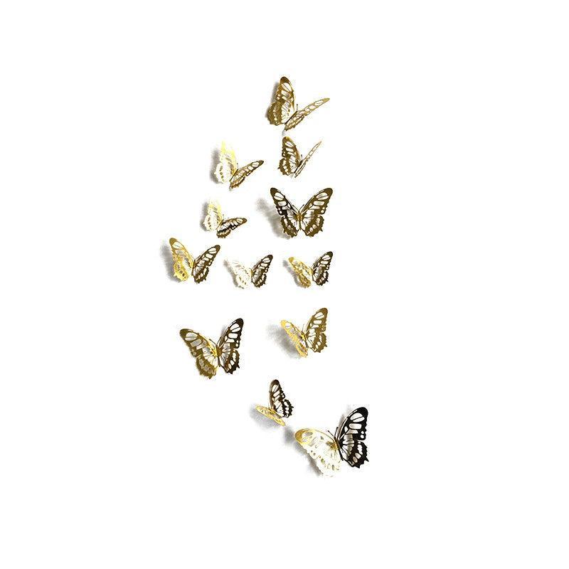 12X 3D Butterfly Wall Decals Stickers Removable Kids Nursery Decoration - 7606