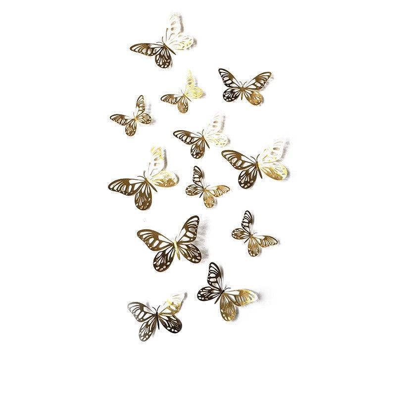 12X 3D Butterfly Wall Decals Stickers Removable Kids Nursery Decoration - 7607