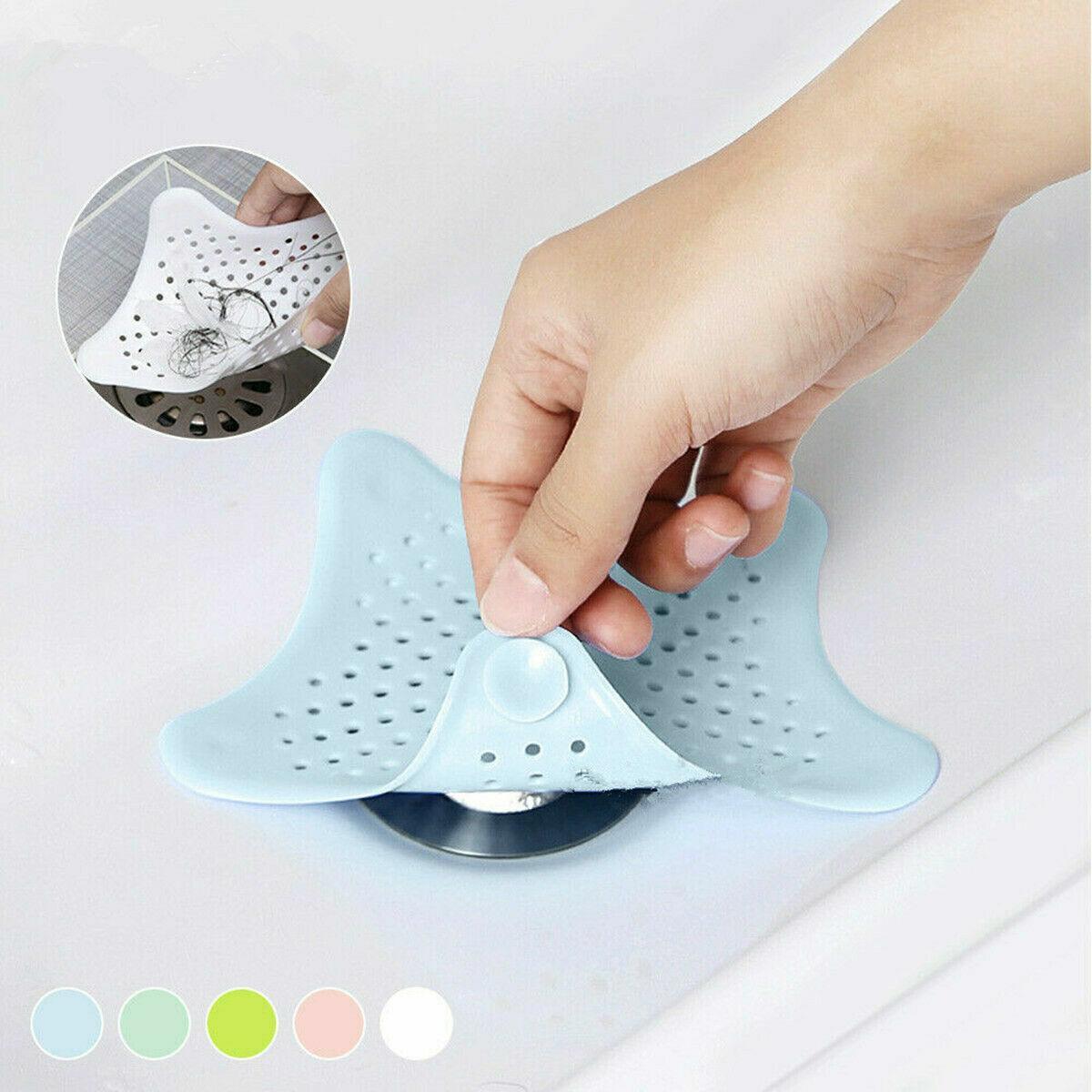 New Bathroom Drain Hair Catcher Bath Stopper Sink Strainer Shower Filter Covers - Beige