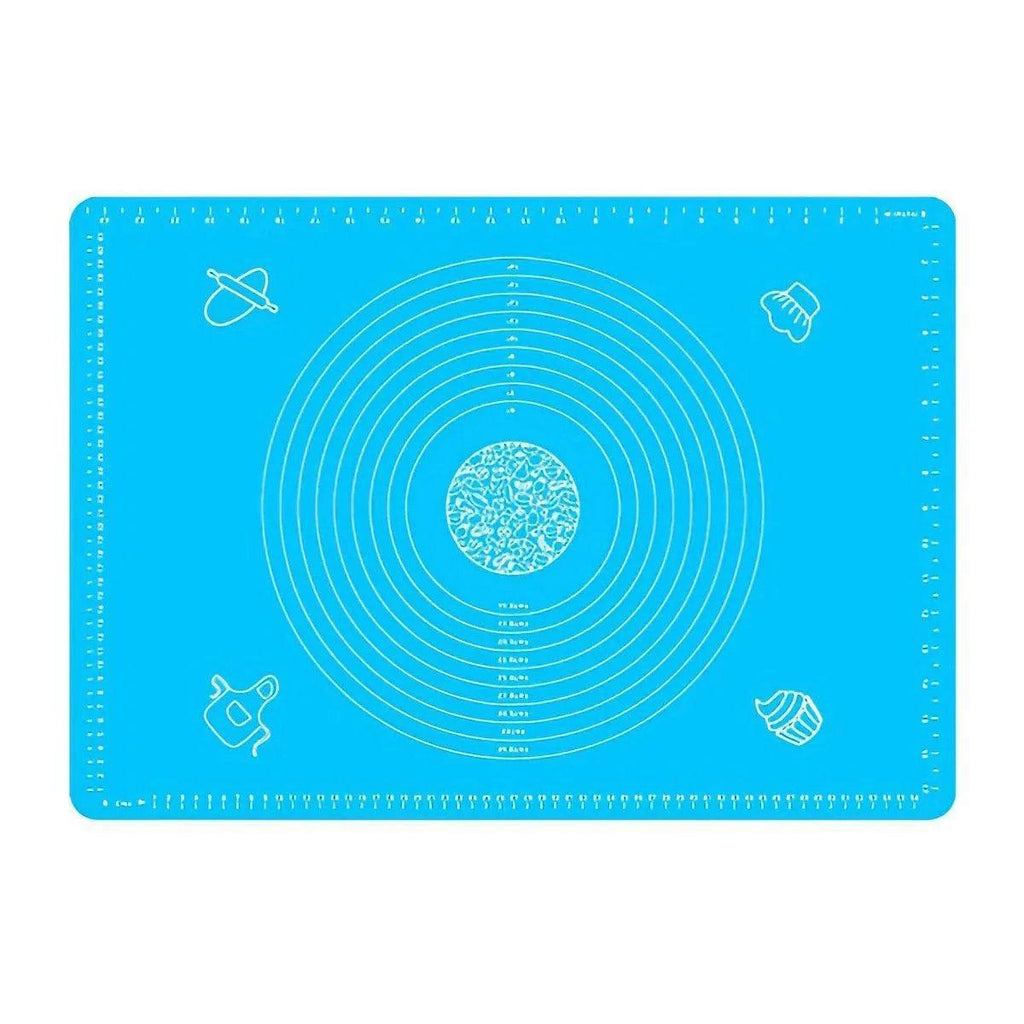 Blue Reusable Non-Stick Silicone Rolling Dough Mat Cake Pastry Baking Fondant Sheet - 40*30cm