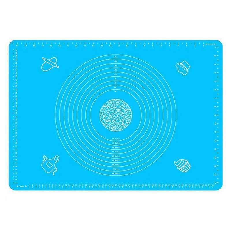 Blue Reusable Non-Stick Silicone Rolling Dough Mat Cake Pastry Baking Fondant Sheet - 40*30cm
