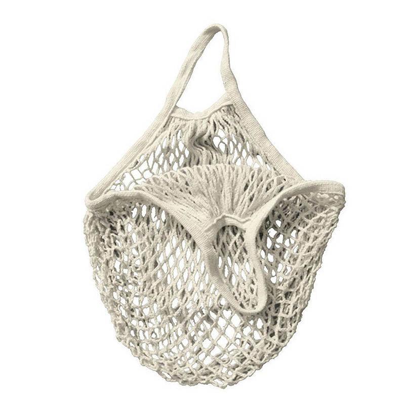 Reusable Mesh Net Shopping Bag String Tote Grocery Fruit Vegetable Storage - Green
