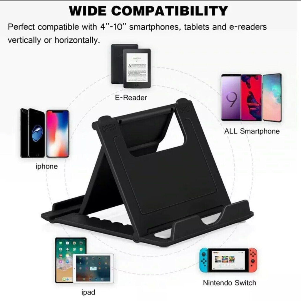 Universal Foldable Tablet and Phone Stand Adjustable Portable Desk Holder - Green