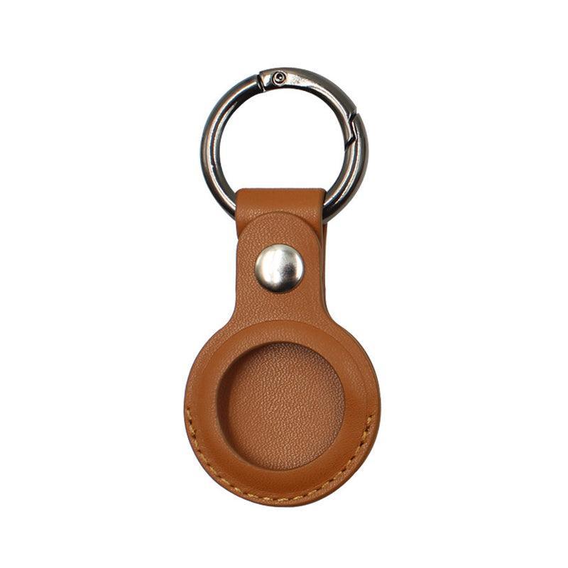 For Apple Airtag Leather Case Cover Air Tag Keychain Holder Sleeve Shell Tracker - Green