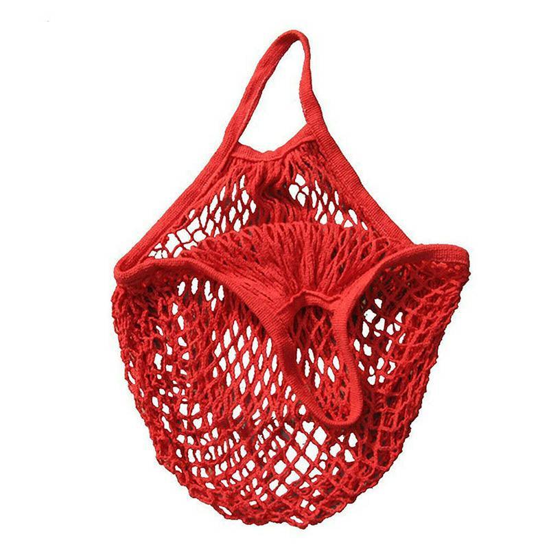 Reusable Mesh Net Shopping Bag String Tote Grocery Fruit Vegetable Storage - Grey