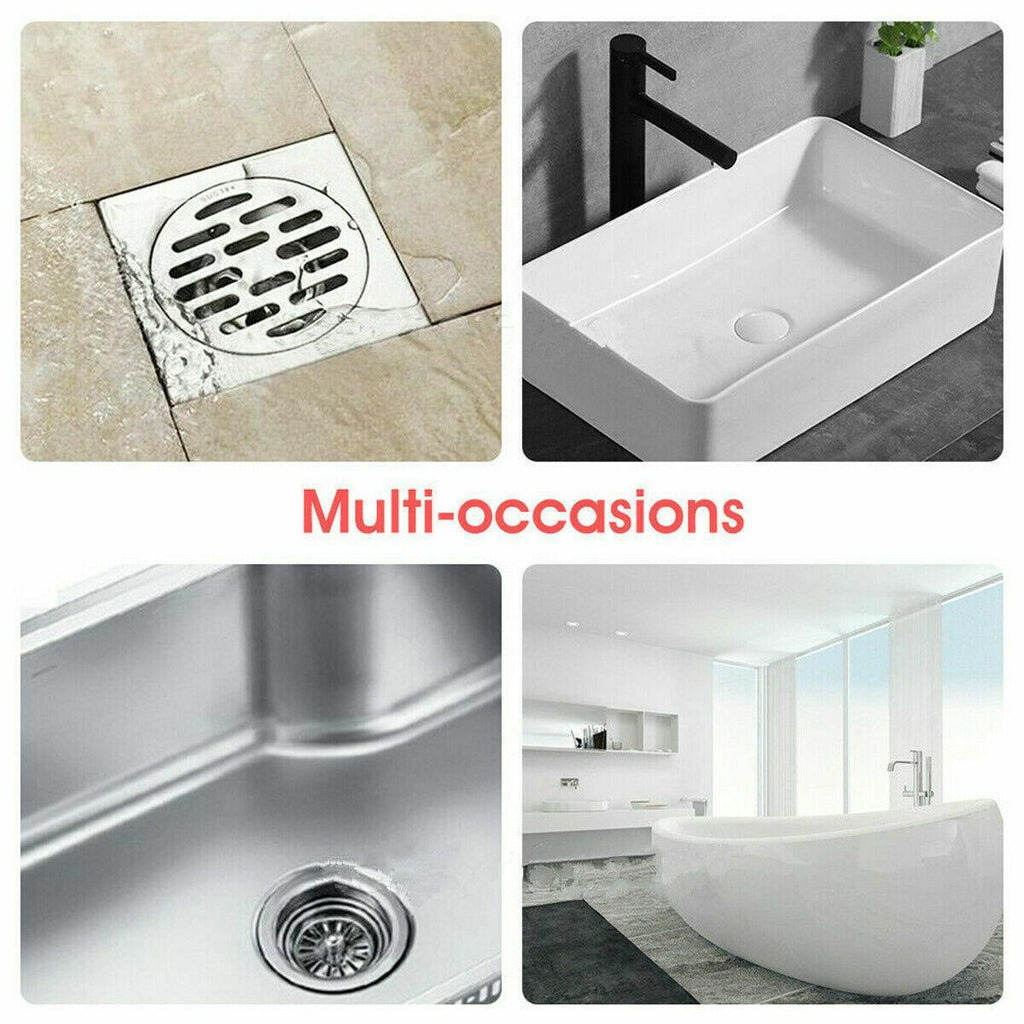 New Bathroom Drain Hair Catcher Bath Stopper Sink Strainer Shower Filter Covers - Grey