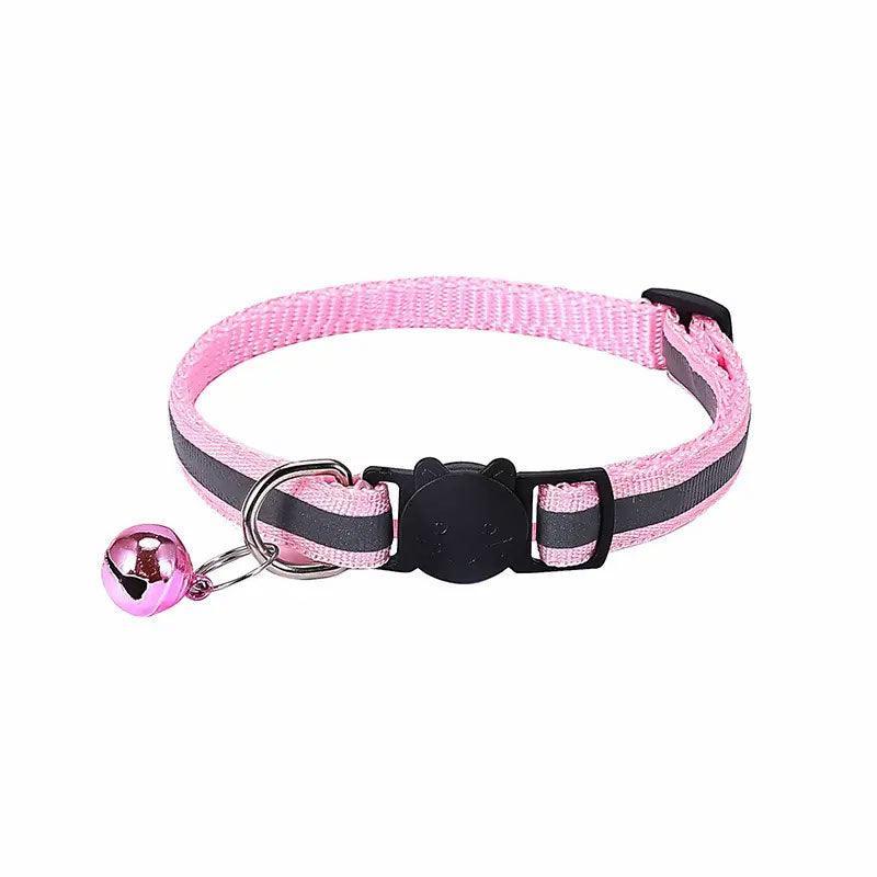 Reflective Cat Collar with Breakaway Buckle and Bell Adjustable for Small Pet Use - Light Green