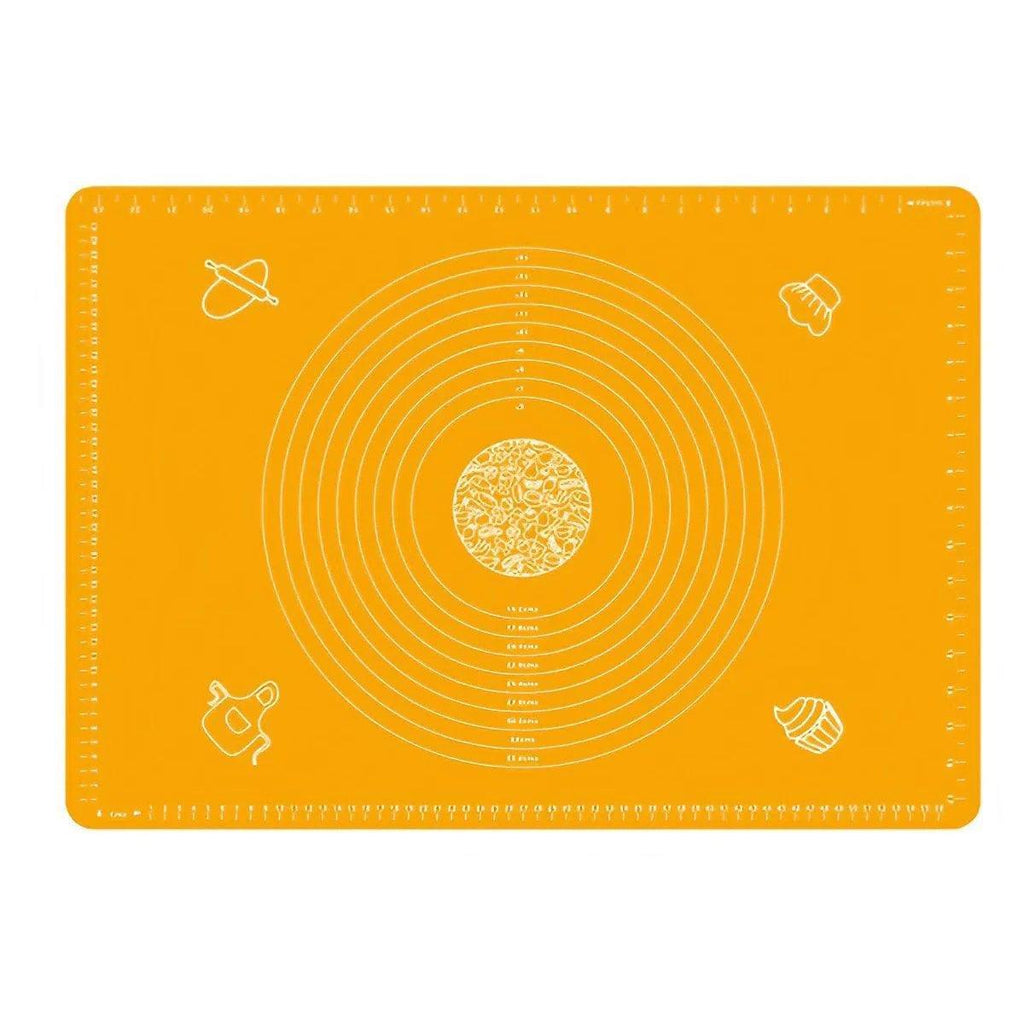 Orange Reusable Non-Stick Silicone Rolling Dough Mat Cake Pastry Baking Fondant Sheet - 40*30cm