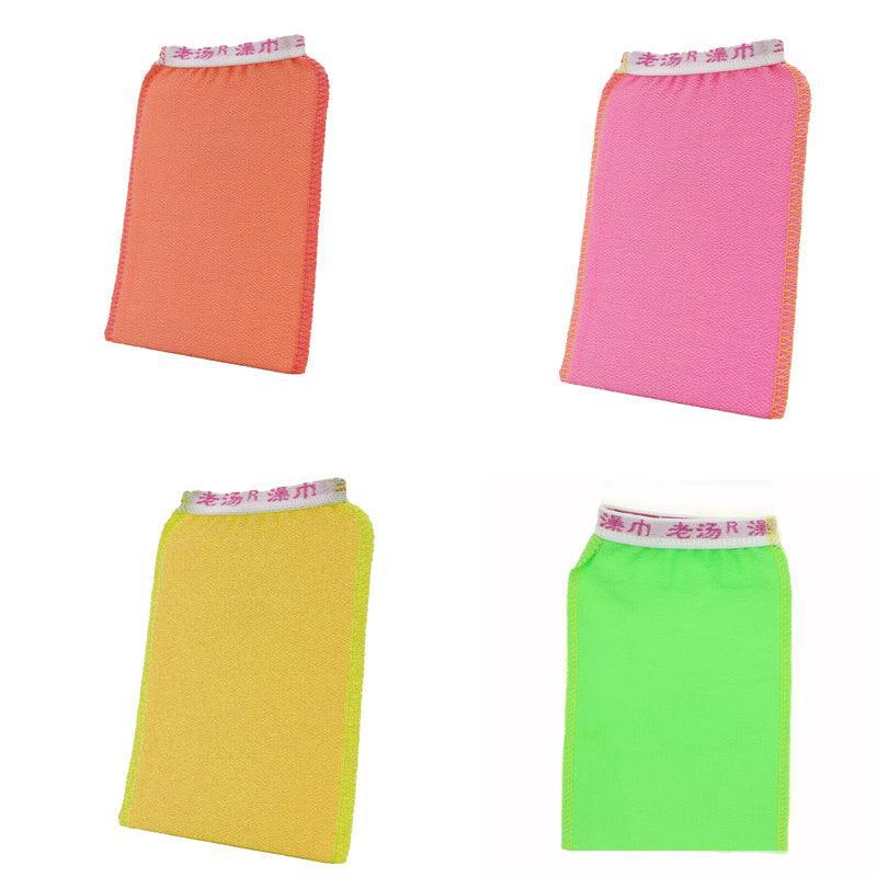 5 Pcs Towel Exfoliating Bath Washcloth Viscose Scrub Mitten Towel - Pink *5 PCS