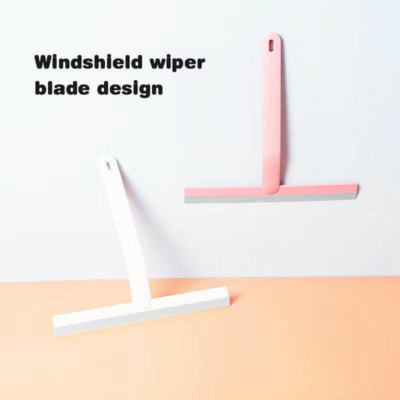 Shower Squeegee Bathroom Mirror Window Glass Cleaner Wiper Home Cleaning Tool - Pink