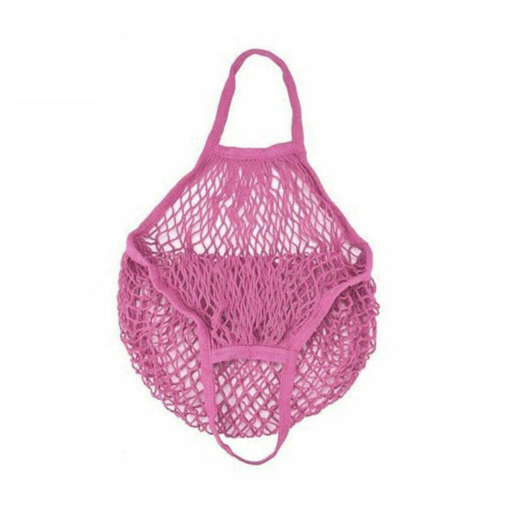 Reusable Mesh Net Shopping Bag String Tote Grocery Fruit Vegetable Storage - Sky Blue