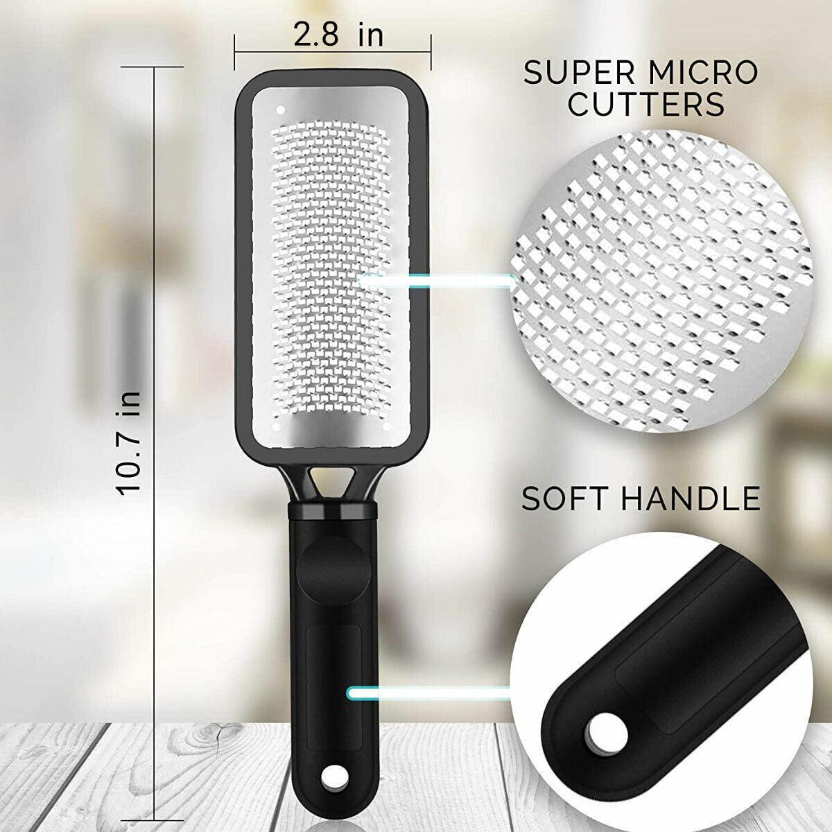 Stainless Steel Foot File Scraper Grater Pedicure Rasp Callus Remover Tool - White