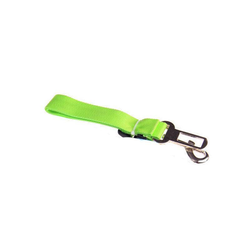 Adjustable Pet Harness Lead for Car Travel with Clip Attachment Nylon Restraint Strap - Yellow