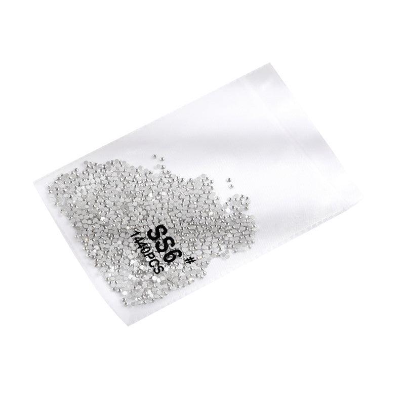 1440Pcs Glitter Rhinestones Crystal Flat Clear Bottom Glass Nail Art Nail Drill - Coloured Crystal-SS5