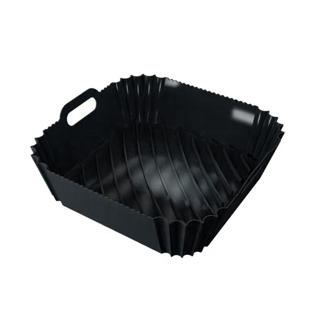 Air Fryer Silicone Pot Basket Liner Non Stick Reusable Baking Tray Accessories - Grey