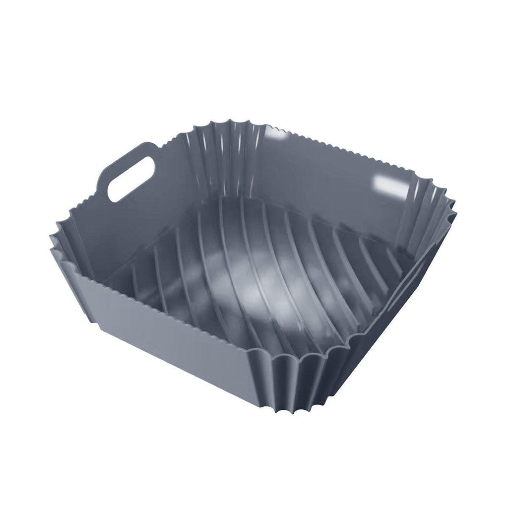 Air Fryer Silicone Pot Basket Liner Non Stick Reusable Baking Tray Accessories - Grey