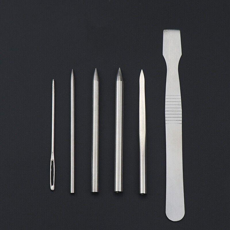 6/9 Pcs Stainless Steel Paracord Bracelet Fid Lacing Stitching Needles Tool Set - 6PCS