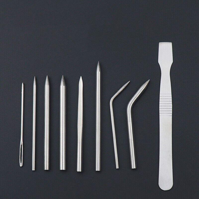 6/9 Pcs Stainless Steel Paracord Bracelet Fid Lacing Stitching Needles Tool Set - 6PCS