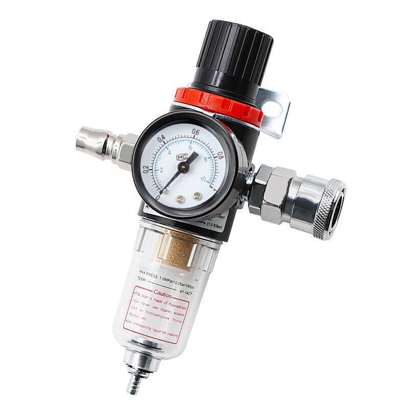 1/4'' Air Compressor Filter Kit with Water Separator & Regulator