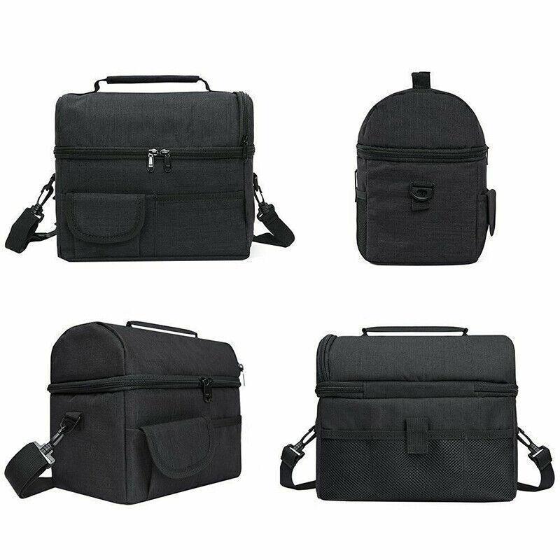 Insulated Lunch Bag Box Tote Cooler For Women Men Hot Cold Food Thermal - Red