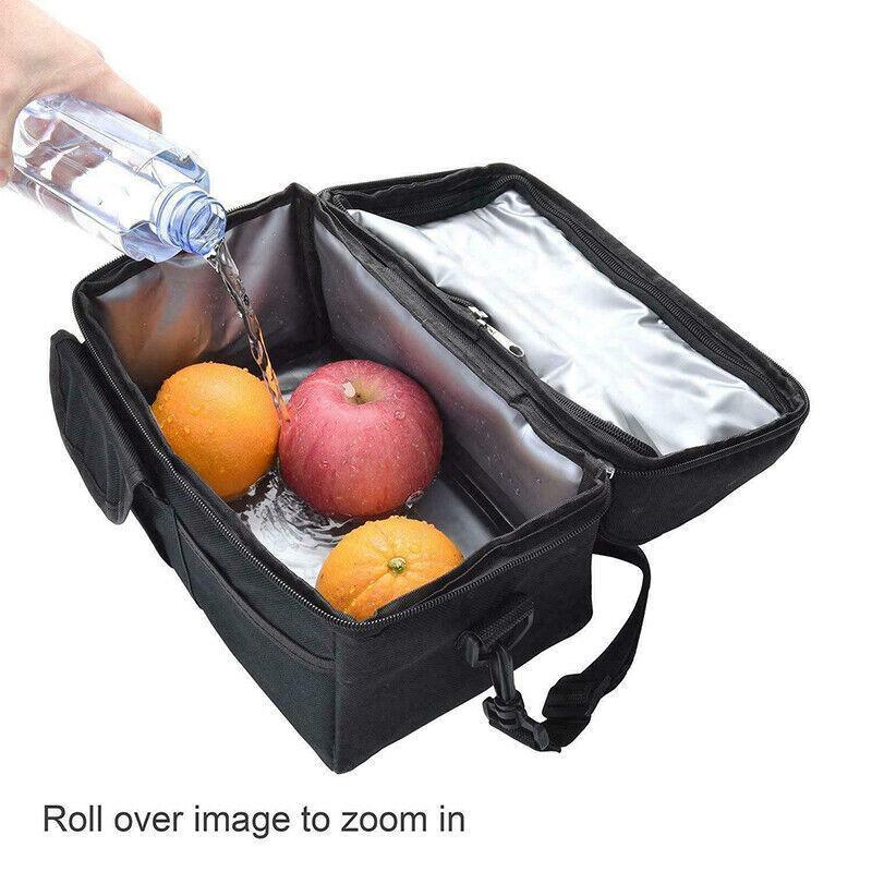 Insulated Lunch Bag Box Tote Cooler For Women Men Hot Cold Food Thermal - Red