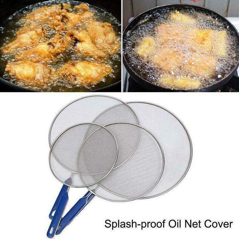 4Size Anti Splatter Guard Oil Net Splash Cover Pan Screen Kitchen Cooking Frying - 29CM