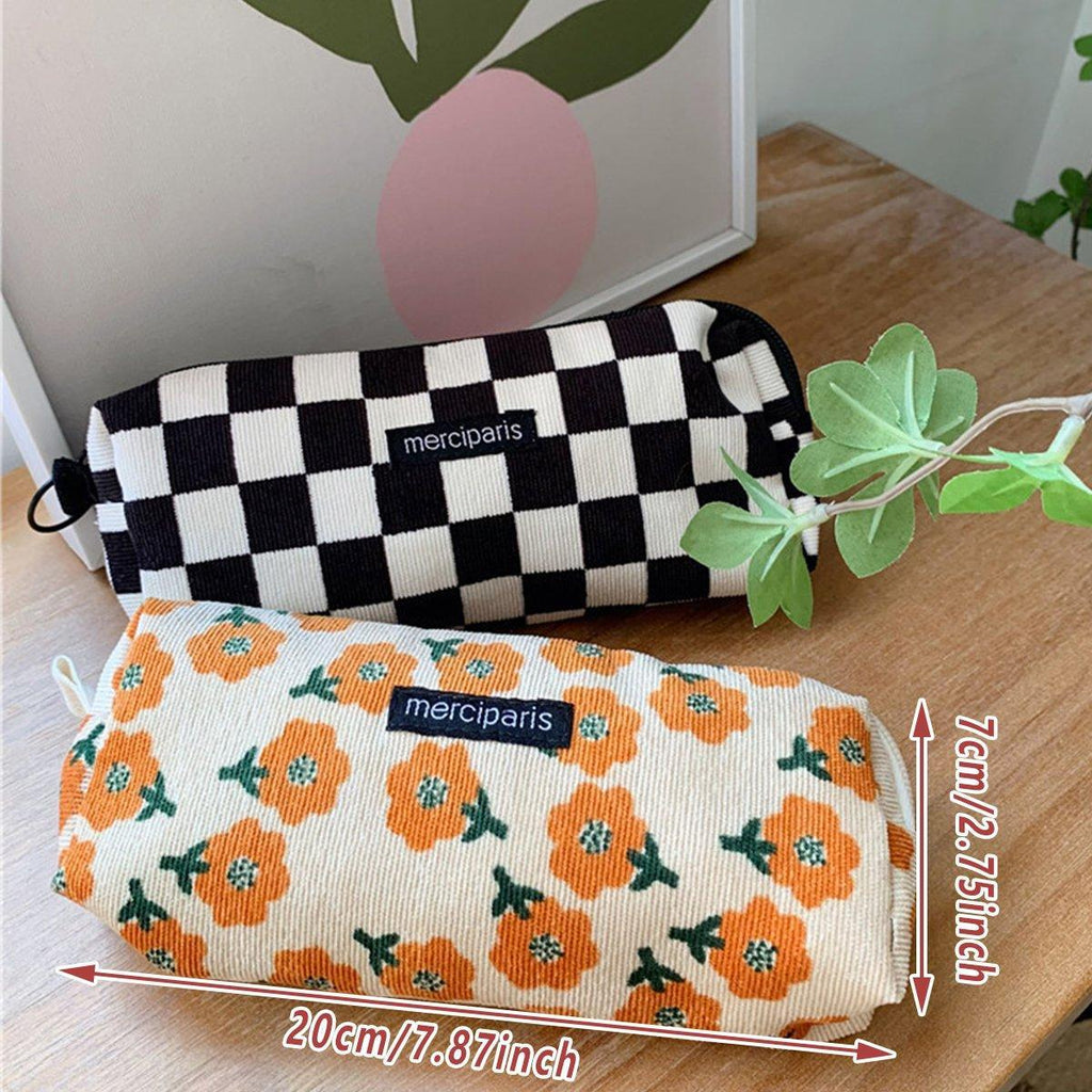 Large Capacity Pencil Case Organiser Bag Stationery Holder School Travel Pouch - Hong Kong Style