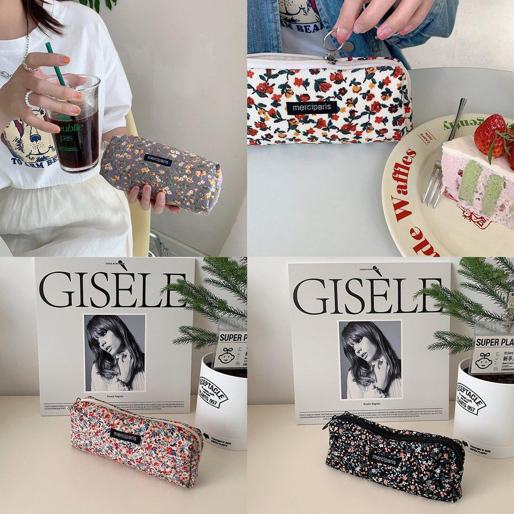 Large Capacity Pencil Case Organiser Bag Stationery Holder School Travel Pouch - Hong Kong Style