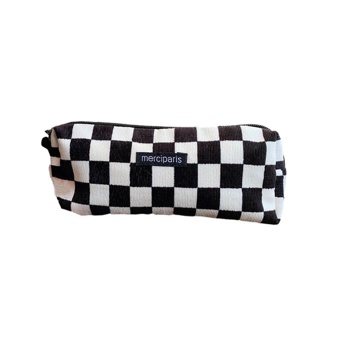 Large Capacity Pencil Case Organiser Bag Stationery Holder School Travel Pouch - Cartoon Flowers