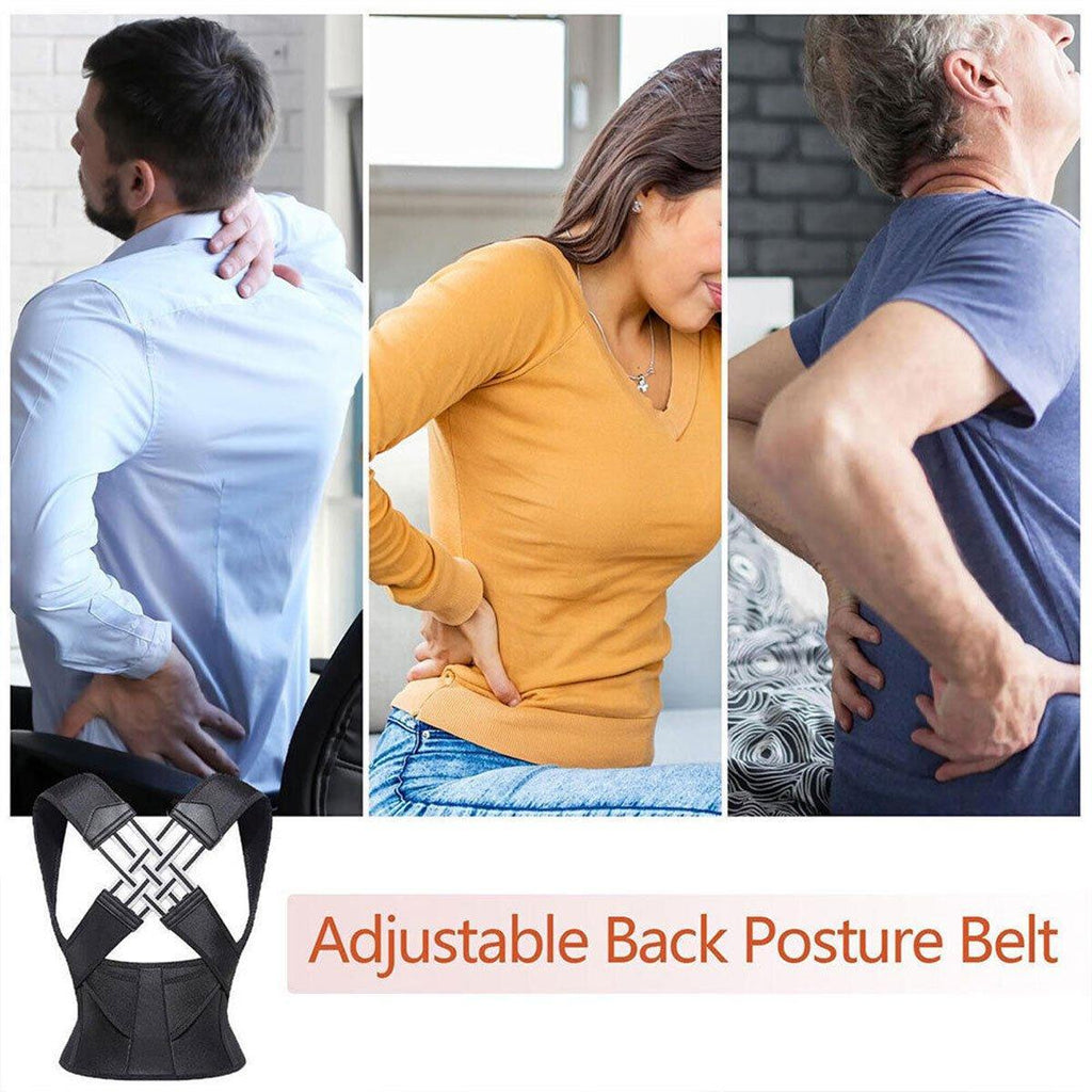 Adjustable Back Posture Corrector Support Belt for Unisex Hunchback Correction - L