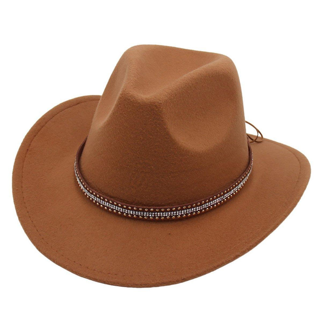 Western Cowboy Hat American  Jazz Hat for Men Women Upside Down Top Hat - Red