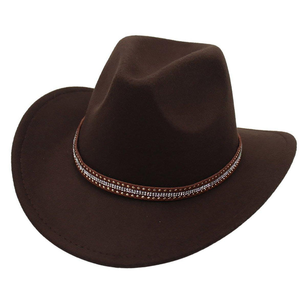 Western Cowboy Hat American  Jazz Hat for Men Women Upside Down Top Hat - Red