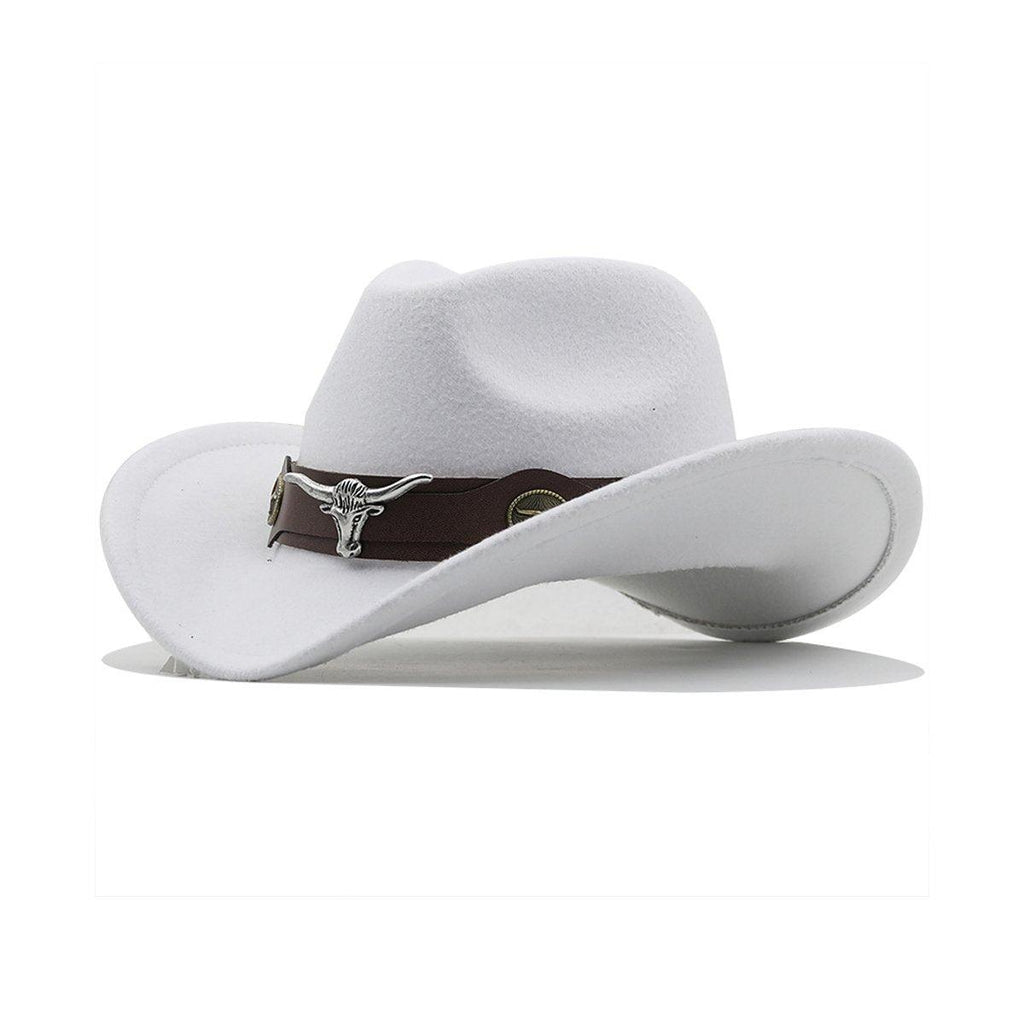 Vintage Woolen Felt Top Hat Cowboy Hat Classic Style Fashion Hat for Men - Rose Red