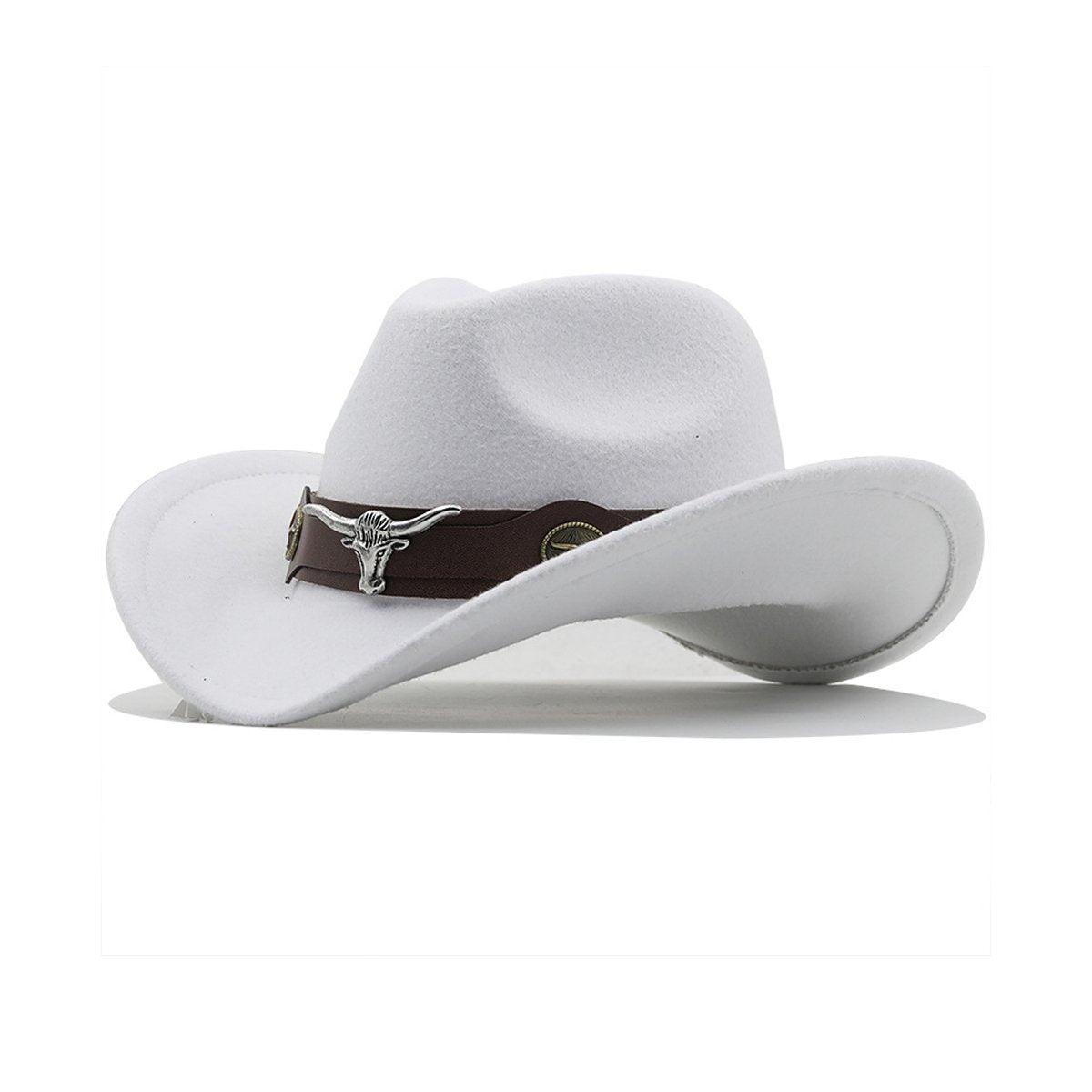 Vintage Woolen Felt Top Hat Cowboy Hat Classic Style Fashion Hat for Men - Rose Red