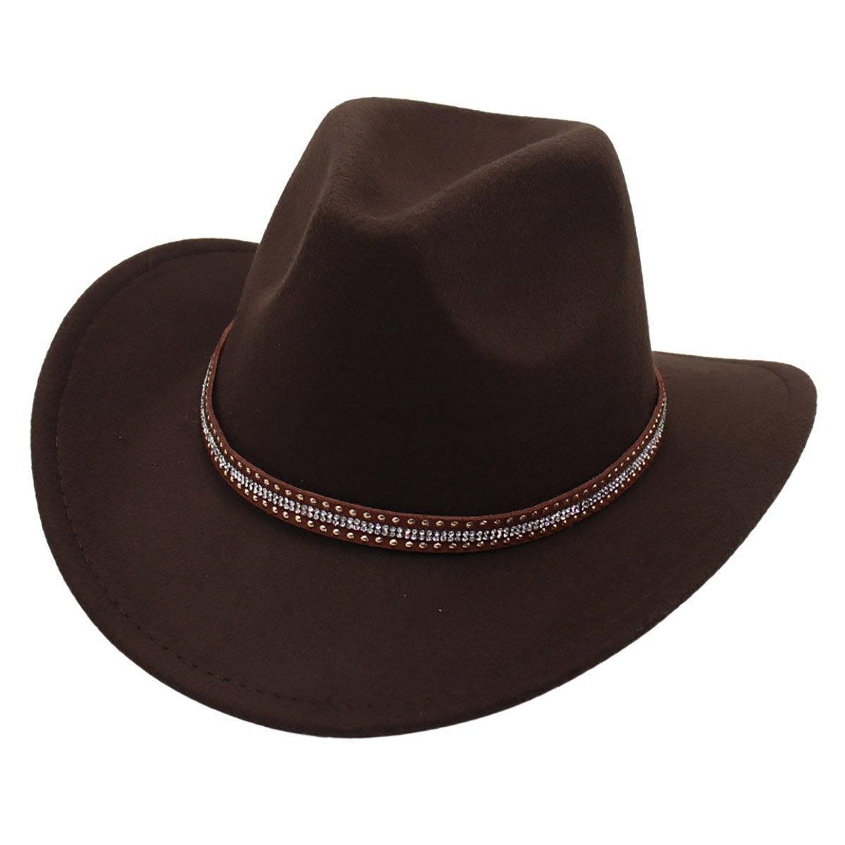 Western Cowboy Hat American  Jazz Hat for Men Women Upside Down Top Hat - White