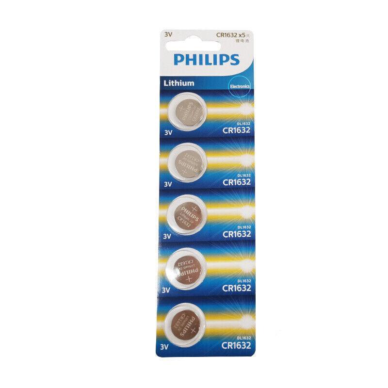 5-20Pcs Philips Cr1220 Cr1616 Cr1620 Cr1632 Cr2016 Cr2025 Cr2032 Button Battery - CR2032-5PCS