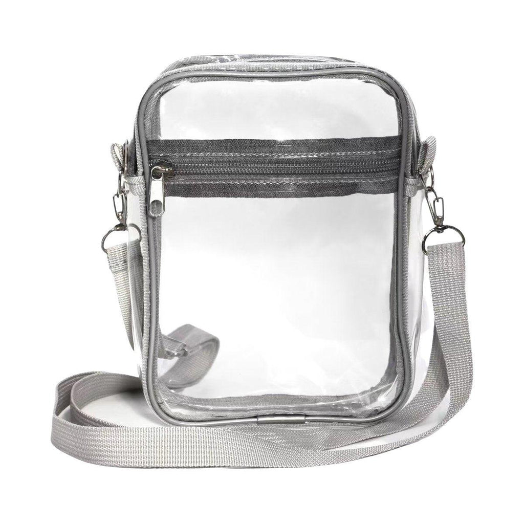 Transparent Crossbody Bag Clear Stylish Handbag for Men and Women Daily Use - Black