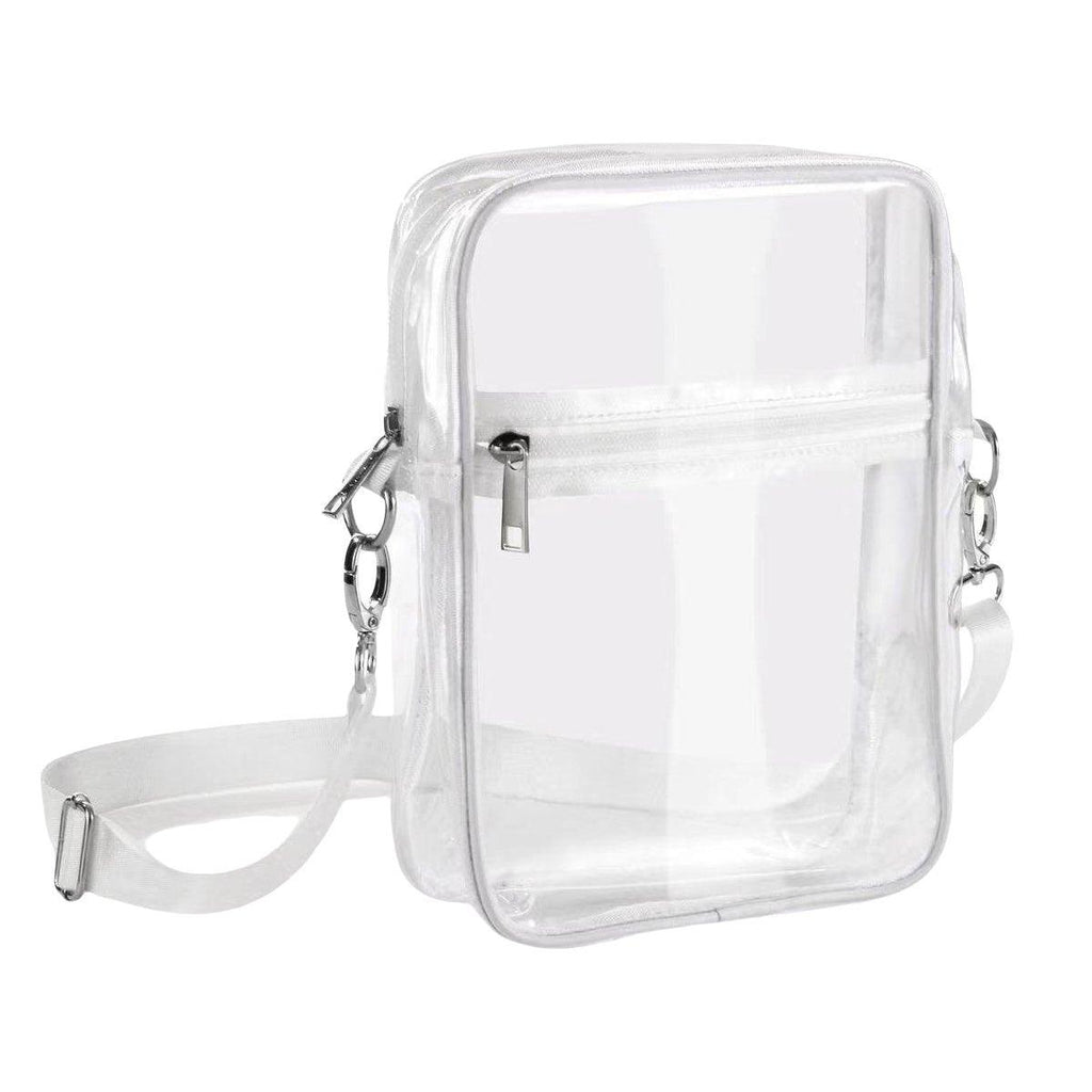 Transparent Crossbody Bag Clear Stylish Handbag for Men and Women Daily Use - Black