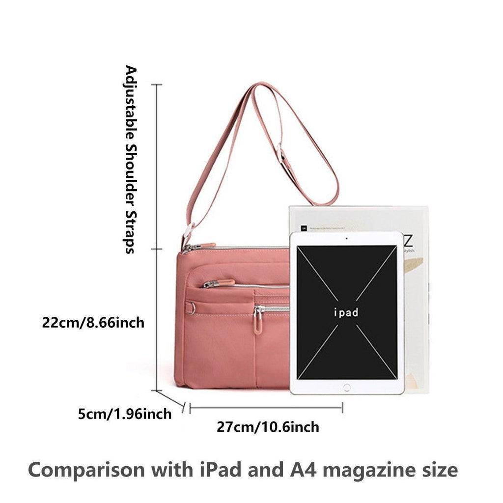 Ladies Large Capacity Crossbody Bag Single Shoulder Small Square Bag Handbag - Grey