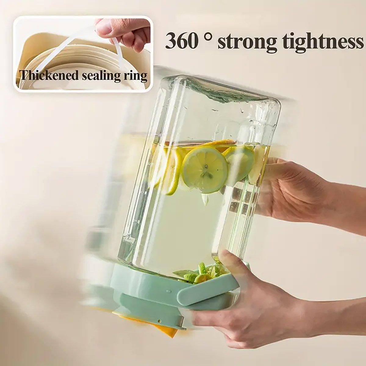 Large Capacity 3.5L Cold Water Kettle Home Use Beverage Dispenser Jug Mug - Green