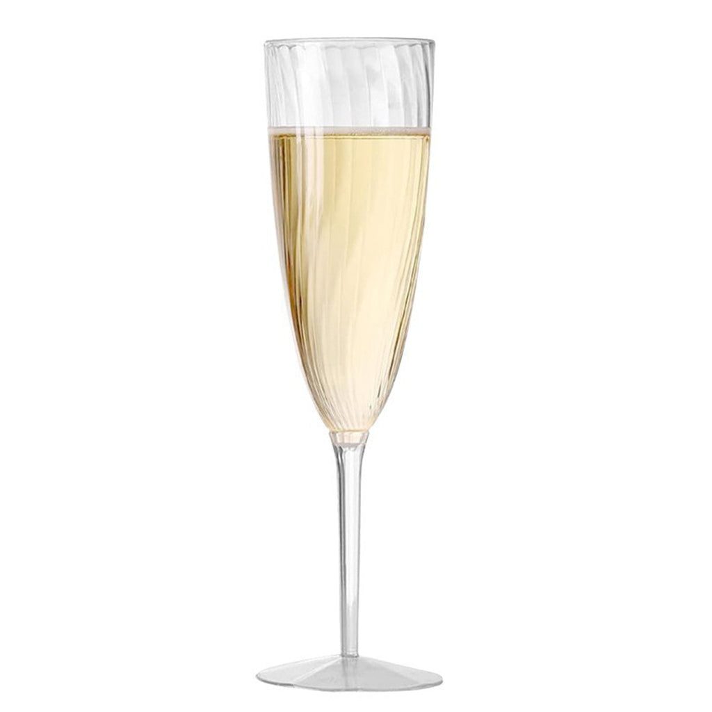 8pcs 180ml Plastic Champagne Glass Tall Wine Glass for Party Wedding Celebration