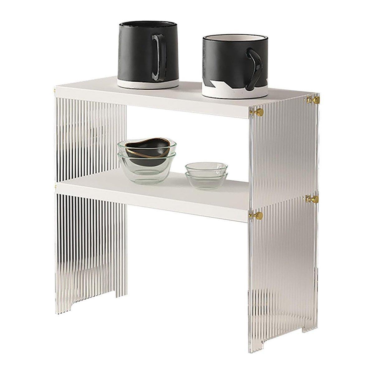 Acrylic Desktop Cup Holder Multi-Purpose Portable Storage Organizer For Home - Brown