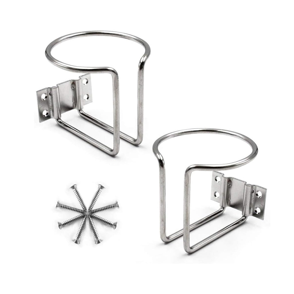 2pcs Cup Stainless Steel Boat Drink Holder Ring Holders Marine Car Truck Yacht