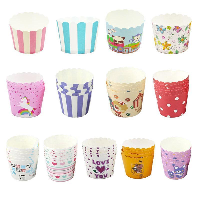 500pcs Colorful Cupcake Muffin Baking Cups Greaseproof Nonstick Paper Liners - Cupcake-500pcs-LSFTN