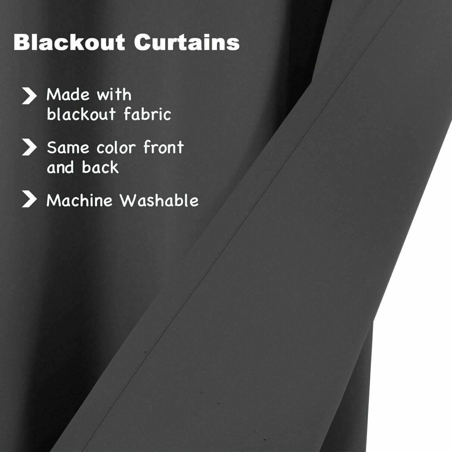 2pcs Semi Blackout Curtain Fabric Solid Colour Home Decor Drapes for Living Room - Yellow - 132x160cm