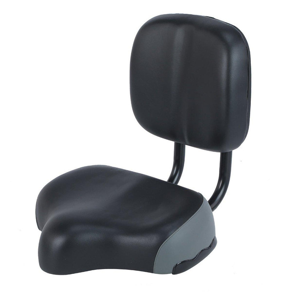 Electric Bicycle Tricycle Seat With Backrest Adjustable Comfortable Bike Seat - Black