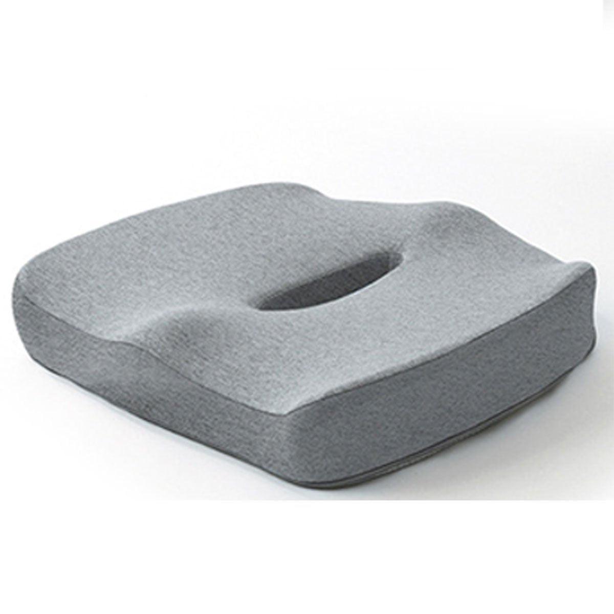 Memory Foam Seat Cushion for Office and Travel Support with Ergonomic Design - Pink
