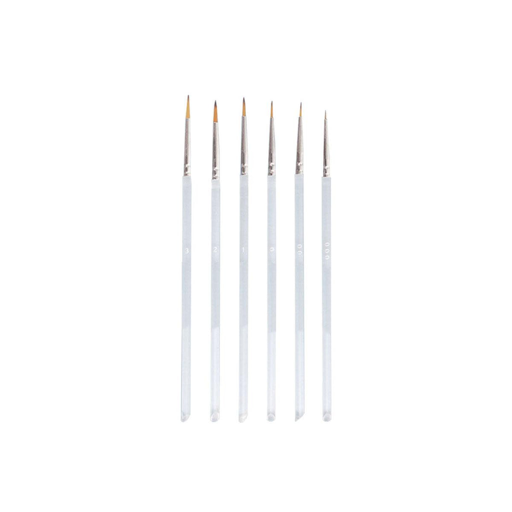 6X Extra Fine Detail Paint Brushes Art Miniatures Model Maker